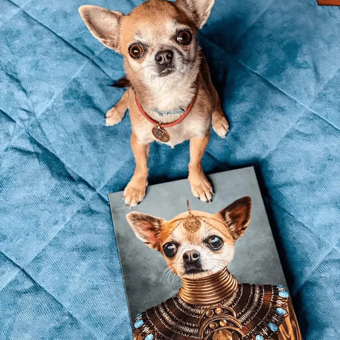 Crown and Paw - Canvas The Nubian Queen - Custom Pet Canvas