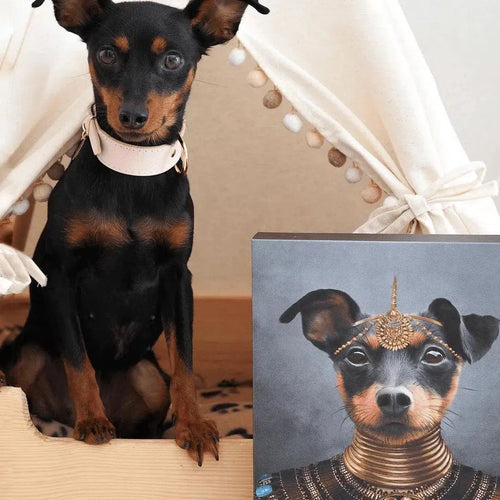 Crown and Paw - Canvas The Nubian Queen - Custom Pet Canvas