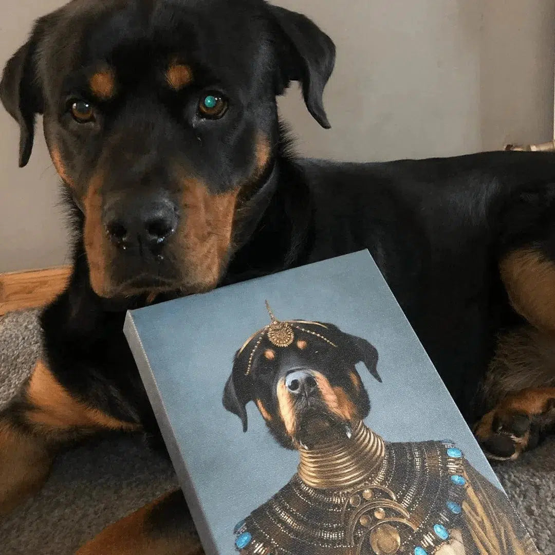 Crown and Paw - Canvas The Nubian Queen - Custom Pet Canvas