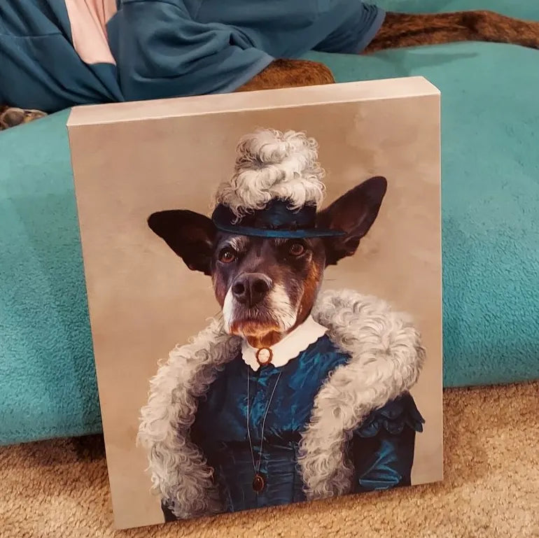 The Boa Lady - Custom Pet Canvas