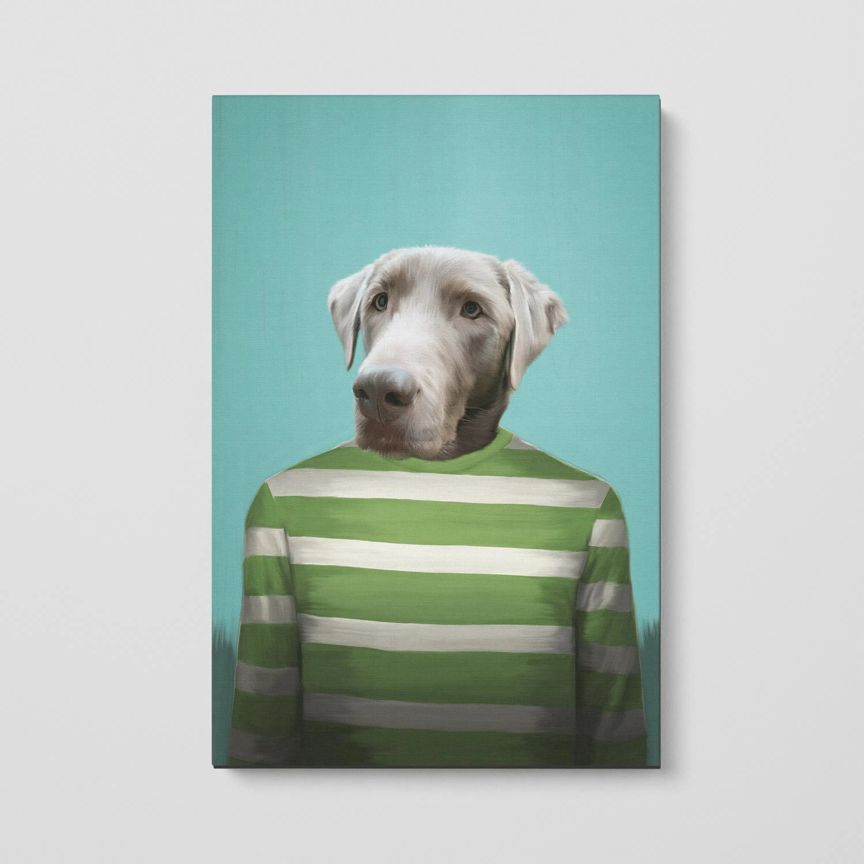 The Green Candy Cane - Custom Pet Canvas