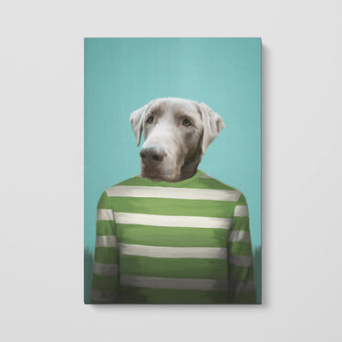 The Green Candy Cane - Custom Pet Canvas
