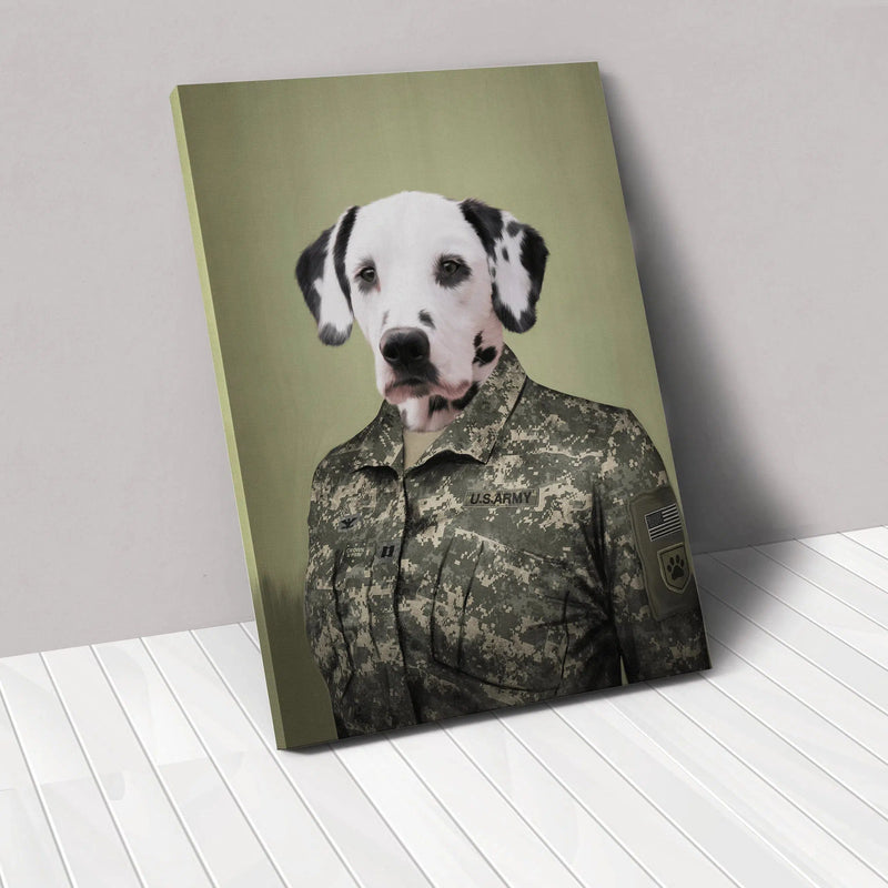 The Army Woman - Custom Pet Canvas