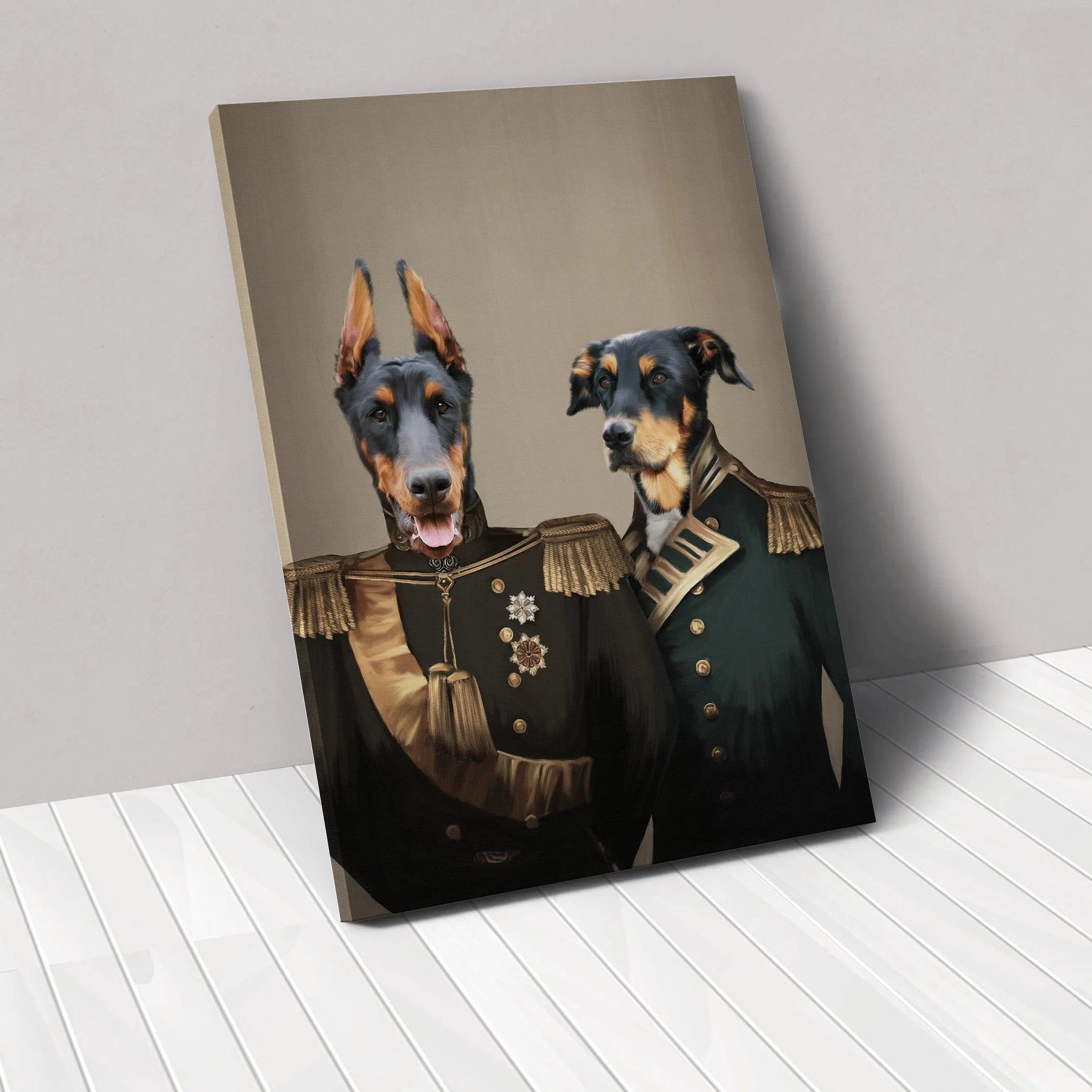 Crown and Paw - Canvas The Brothers In Arms - Custom Pet Canvas