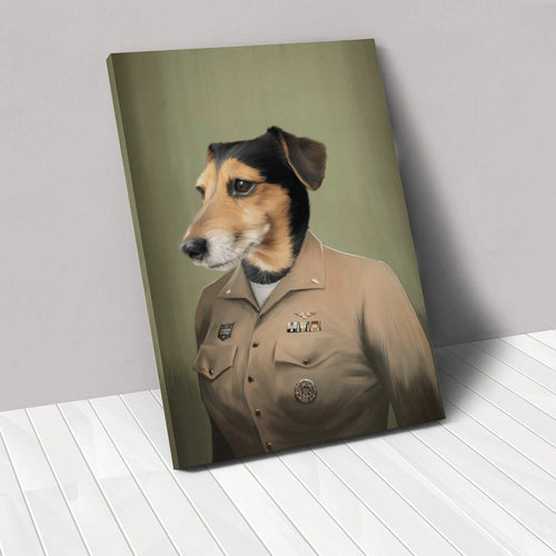 Crown and Paw - Canvas The Female Naval Officer - Custom Pet Canvas