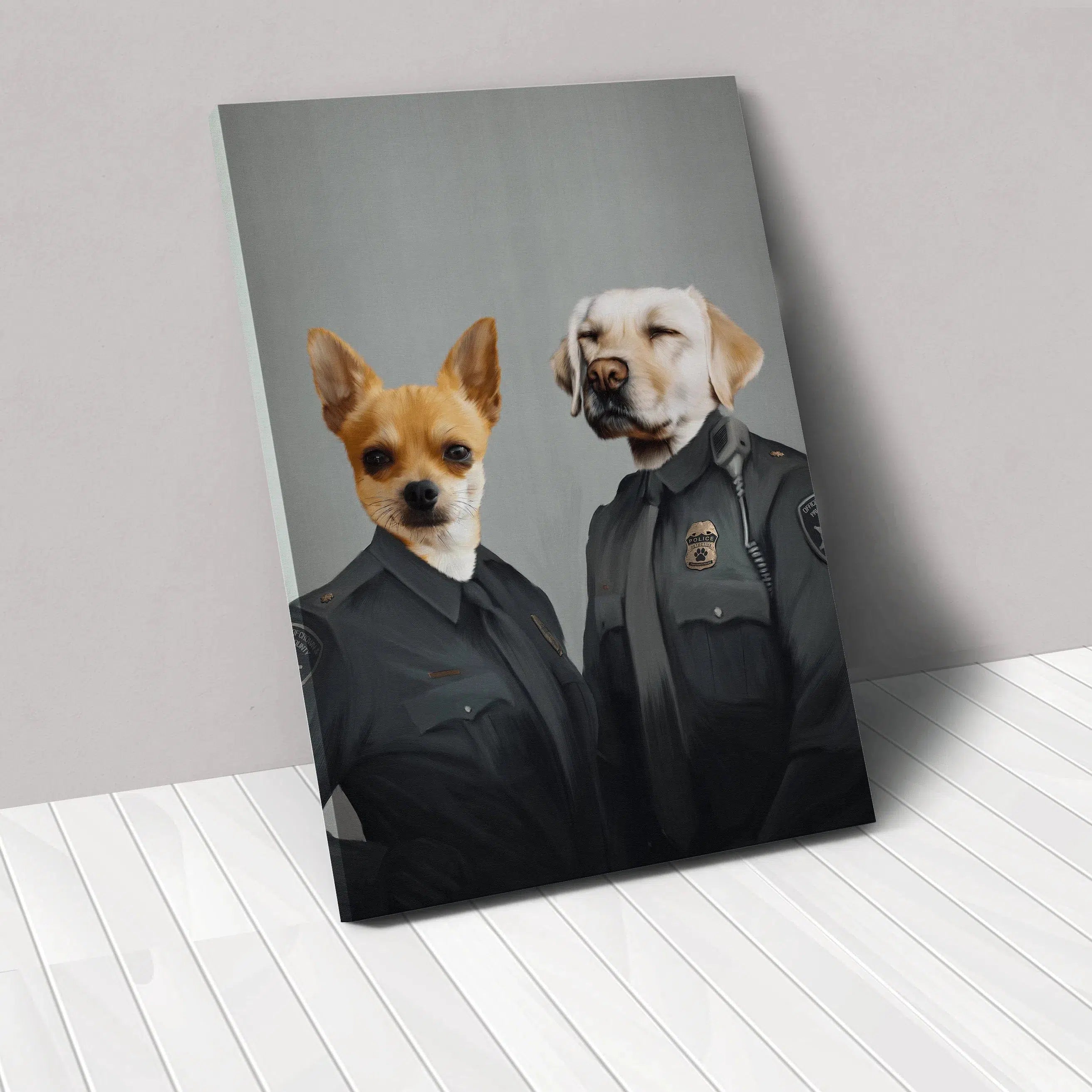 Crown and Paw - Canvas The Officers - Custom Pet Canvas