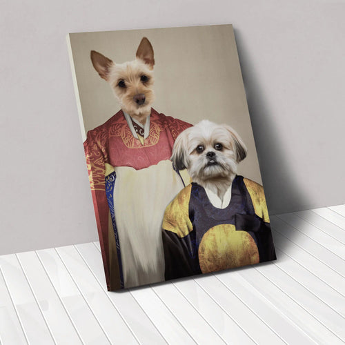 Crown and Paw - Canvas The Wise Pair - Custom Pet Canvas