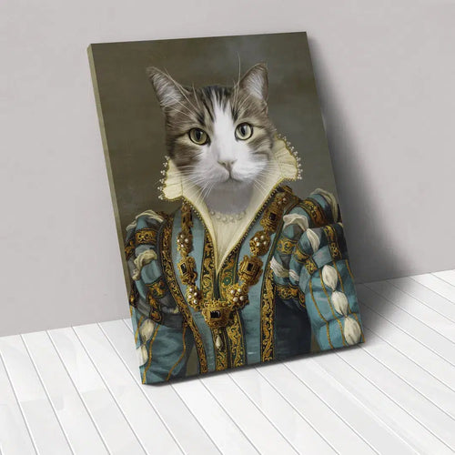 Crown and Paw - Canvas The Sapphire Queen - Custom Pet Canvas