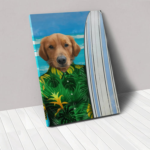 Crown and Paw - Canvas The Surfer - Custom Pet Canvas