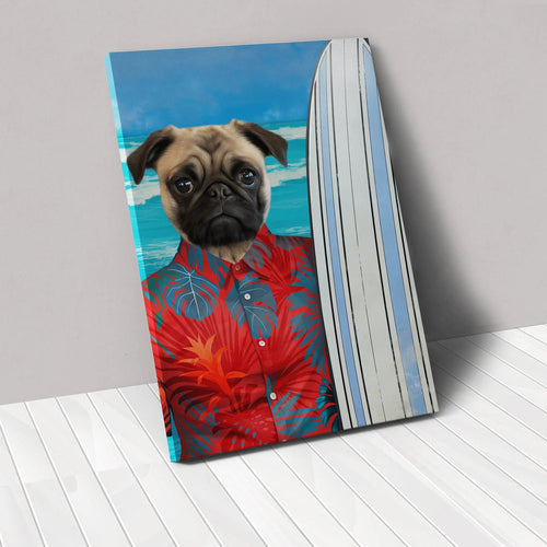 Crown and Paw - Canvas The Surfer - Custom Pet Canvas