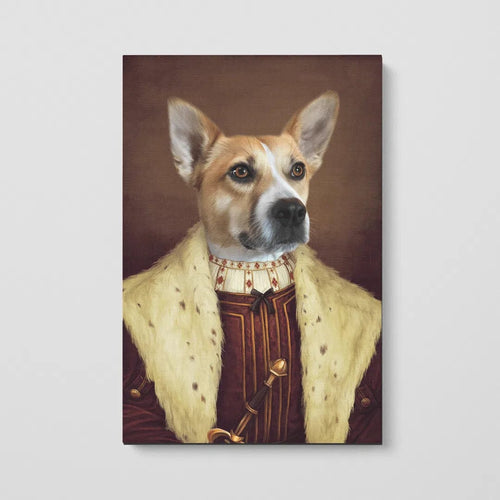 Crown and Paw - Canvas The Young King - Custom Pet Canvas