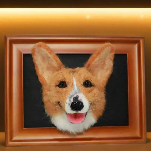 Handmade 3D Pet Face in Frame