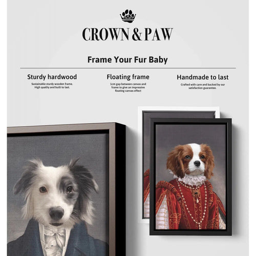 Crown and Paw - Canvas The American Gothic - Custom Pet Canvas 8" x 10" / Black
