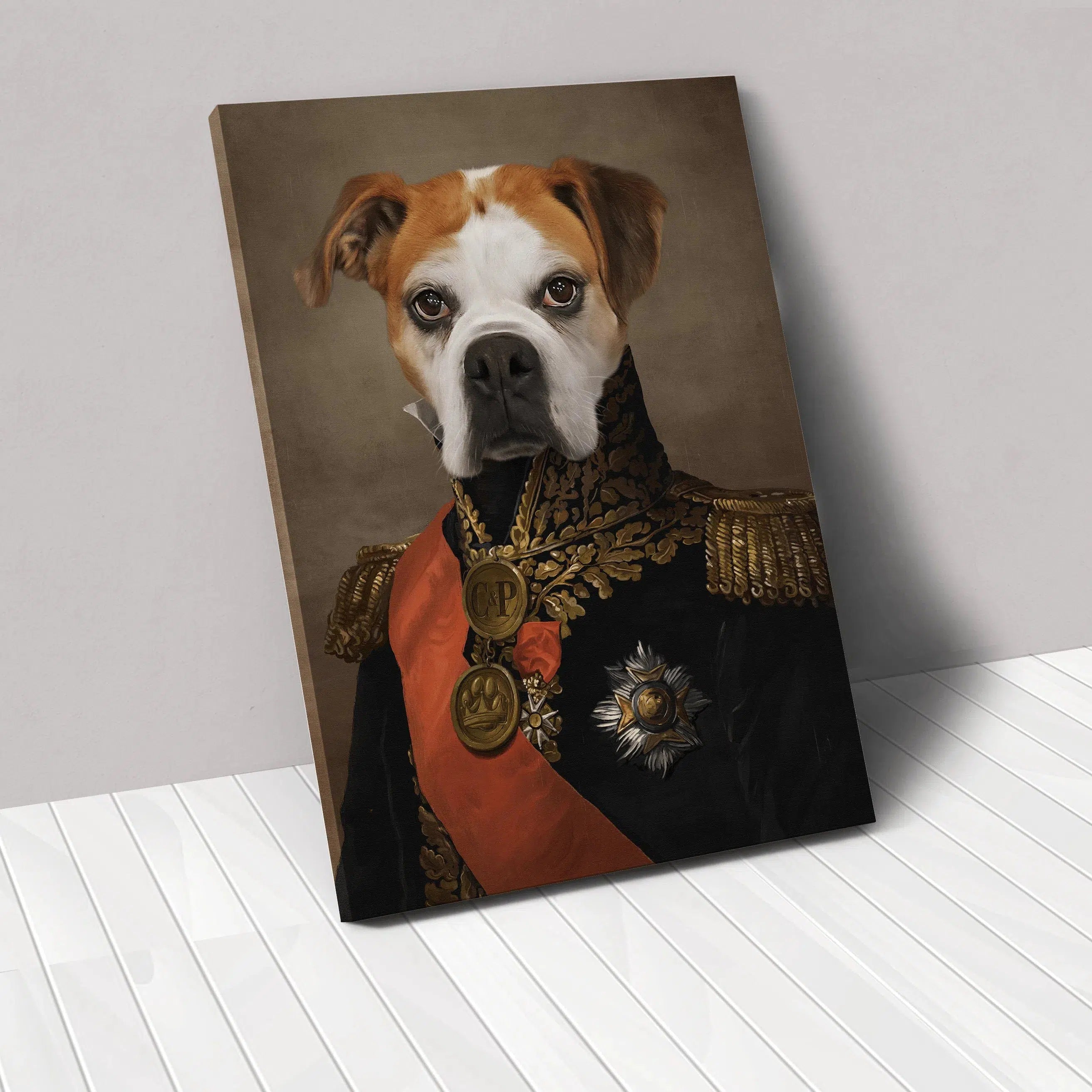 Crown and Paw - Canvas The Major - Custom Pet Canvas