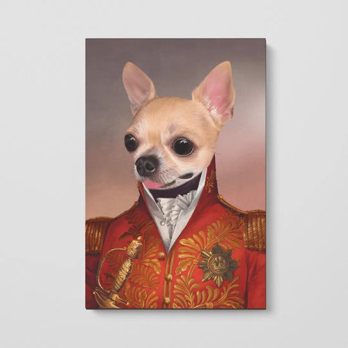 Crown and Paw - Canvas The Red General - Custom Pet Canvas