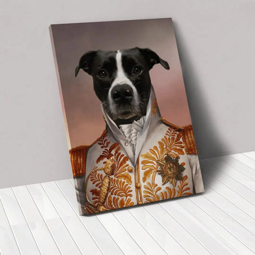 Crown and Paw - Canvas The White General - Custom Pet Canvas
