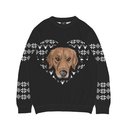 Christmas Love Heart Custom Sweater - Custom Christmas Knitwear