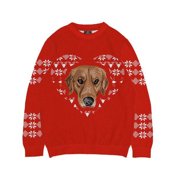 Christmas Love Heart Custom Sweater - Custom Christmas Knitwear