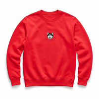 Custom Embroidered Pet Face Hearts Organic Sweatshirt