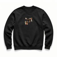 Custom Embroidered Pet Face Organic Strawberry Sweatshirt