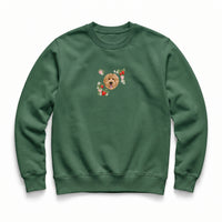 Custom Embroidered Pet Face Organic Strawberry Sweatshirt