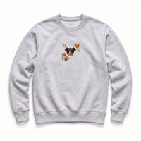 Custom Embroidered Pet Face Organic Strawberry Sweatshirt
