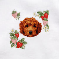 Custom Embroidered Pet Face Organic Strawberry Sweatshirt