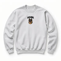 Custom Pet Face Embroidered College Sweatshirt