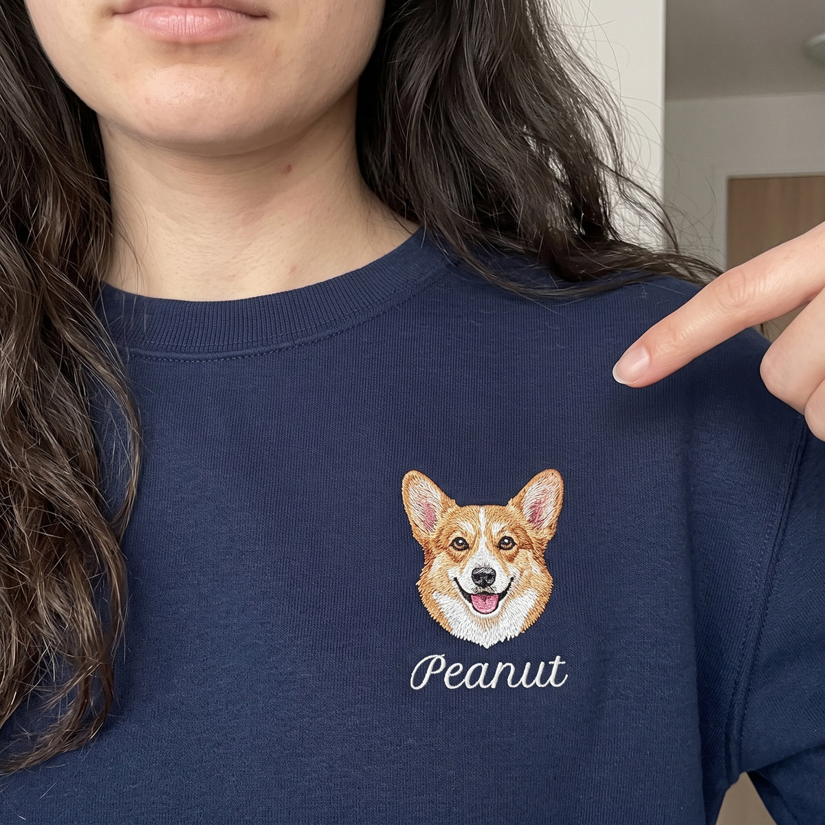 Custom Embroidered Pet Face Sweatshirt