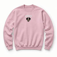 Custom Pet Face Embroidered College Sweatshirt