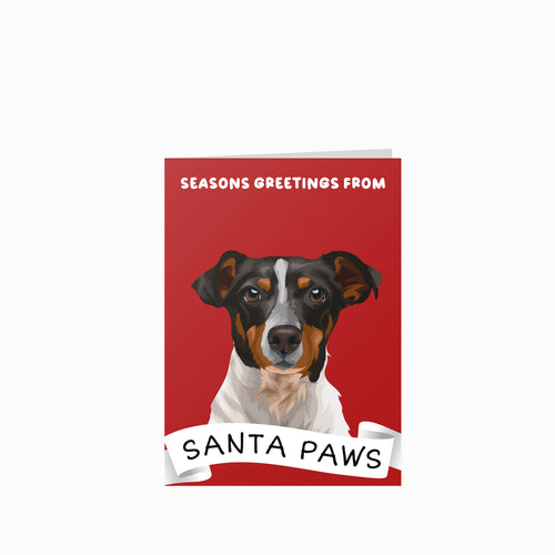 Seasons Greetings From Santa Paws - Custom Pet Christmas Cards