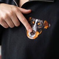 Custom Embroidered Pet Face Quarter Zip