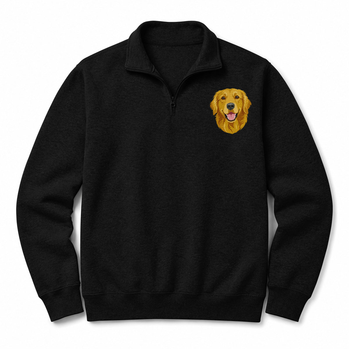 Custom Embroidered Pet Face Quarter Zip