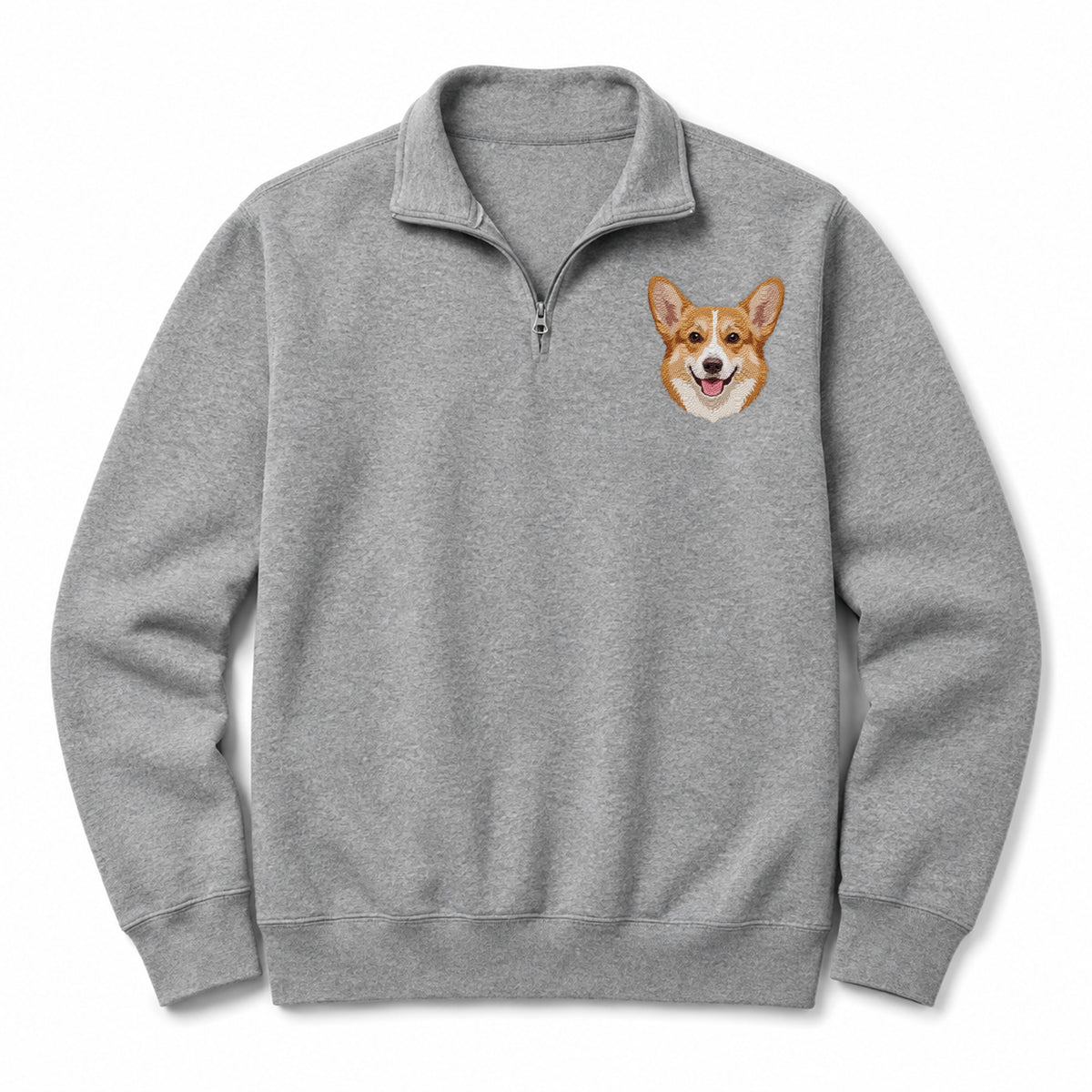Custom Embroidered Pet Face Quarter Zip