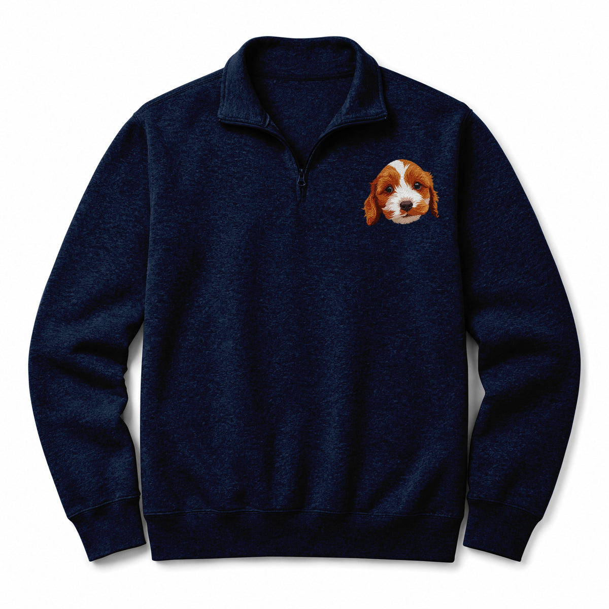 Custom Embroidered Pet Face Quarter Zip