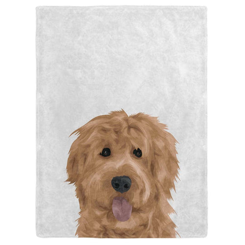 Crown and Paw - Blanket Modern Pet Face Blanket - One Pet 30" x 40" / Without Name