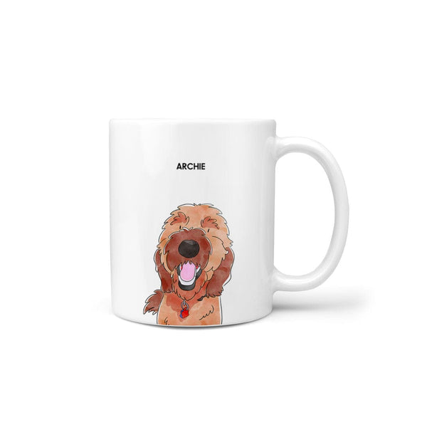 Custom Watercolor Pet Portrait Mug - One Pet