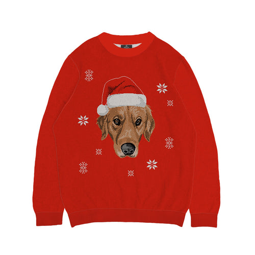 Custom Snowflakes and Santa Hat Sweater - Custom Christmas Knitwear