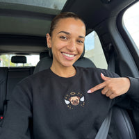 Custom Pet Memorial Sweatshirt with Embroidered Pet Portrait