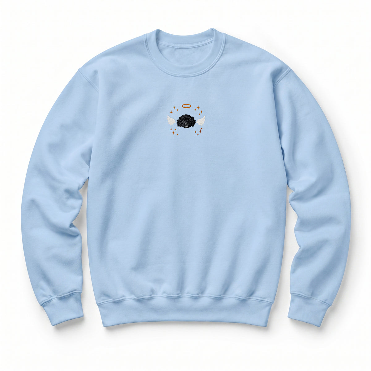 Custom Pet Memorial Sweatshirt with Embroidered Pet Portrait
