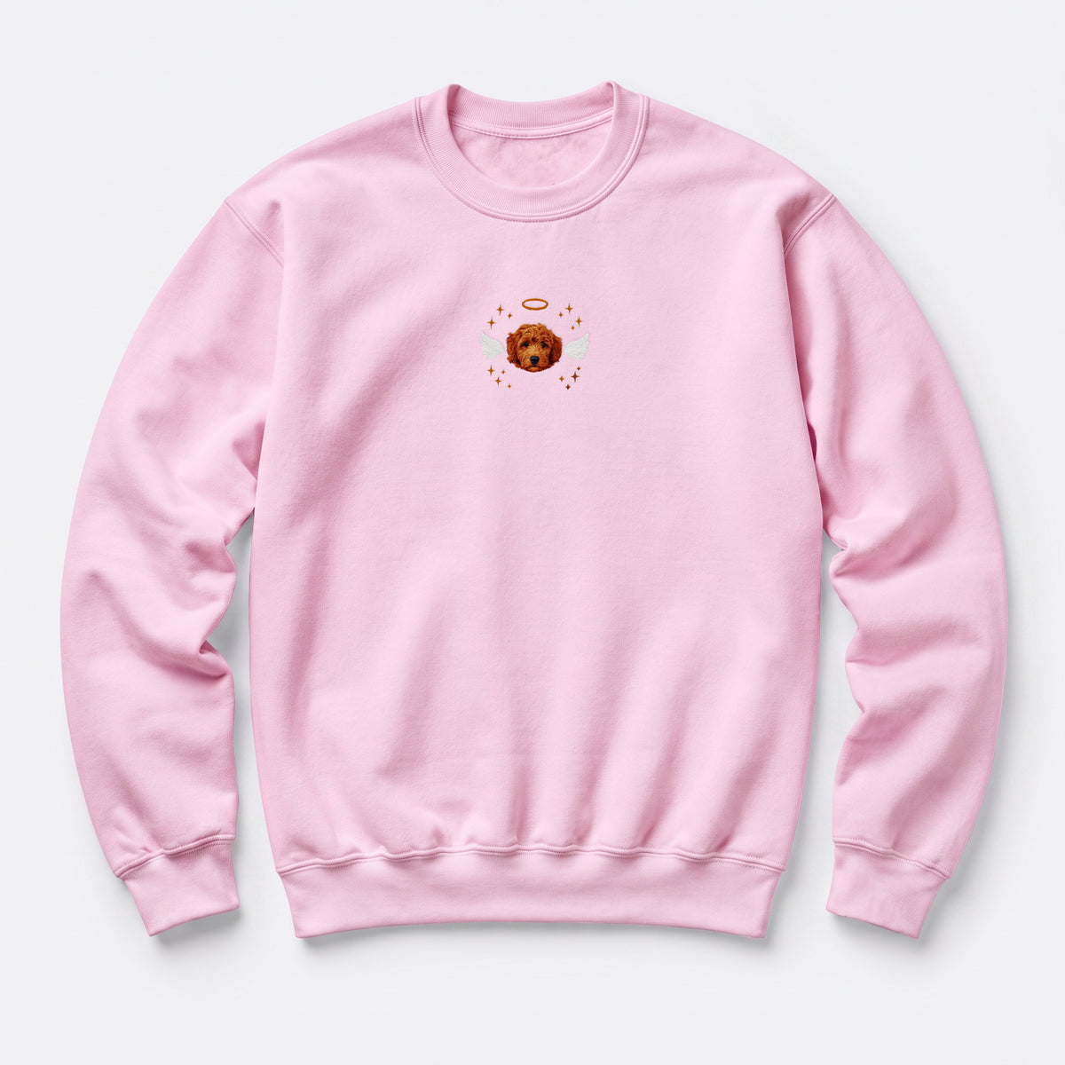 Custom Pet Memorial Sweatshirt with Embroidered Pet Portrait