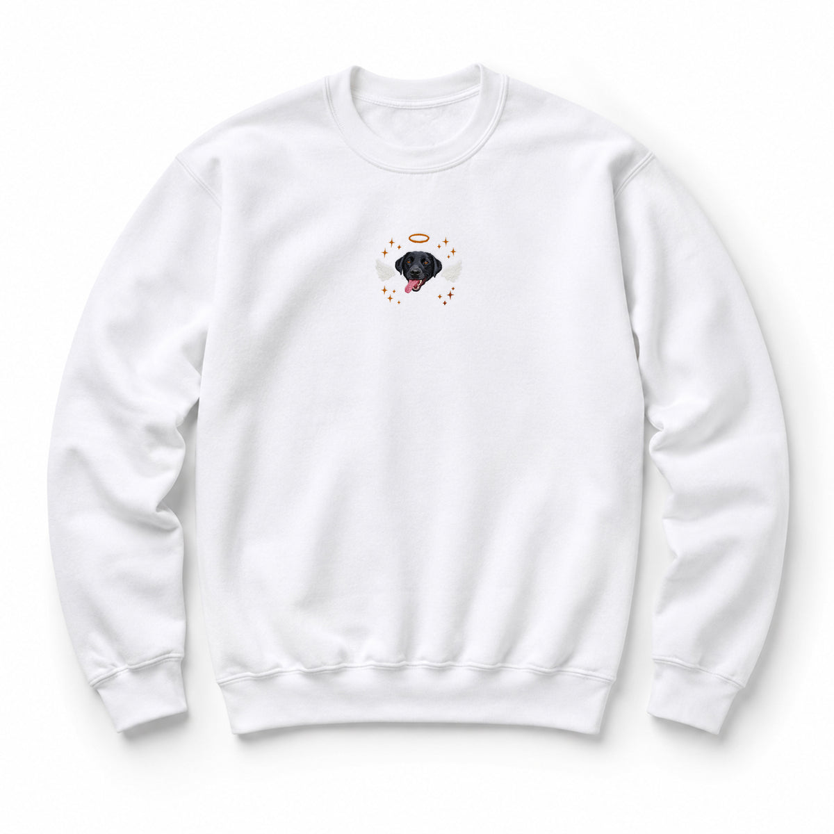 Custom Pet Memorial Sweatshirt with Embroidered Pet Portrait