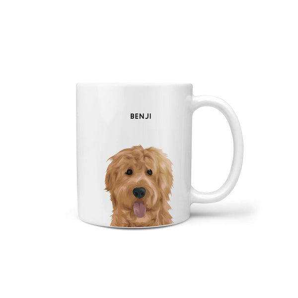 Custom Modern Pet Portrait Mug - One Pet