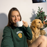 Custom Pet Face Embroidered College Sweatshirt