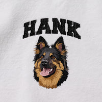Custom Pet Face Embroidered College Sweatshirt