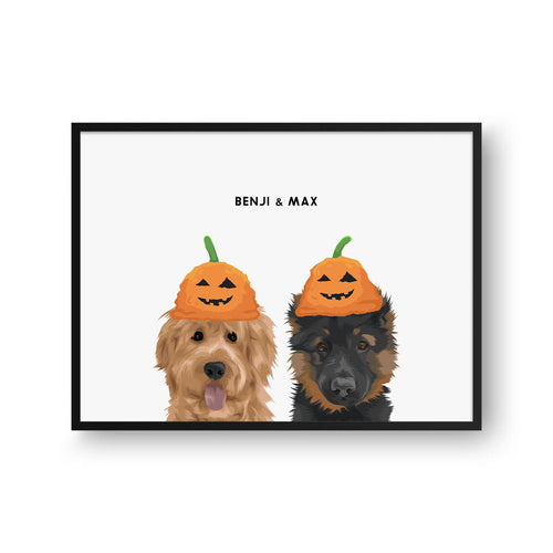 Halloween Pet Portrait - Two Pets