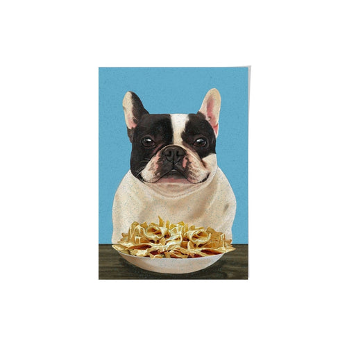 Crown and Paw - Framed Poster Custom Pet with Nachos Portrait - Framed Poster