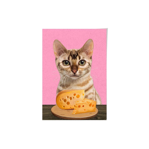 Crown and Paw - Framed Poster Custom Pet with Cheese Portrait - Framed Poster