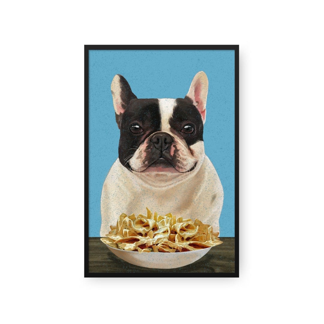 Custom Pet with Nachos Portrait - Framed Poster