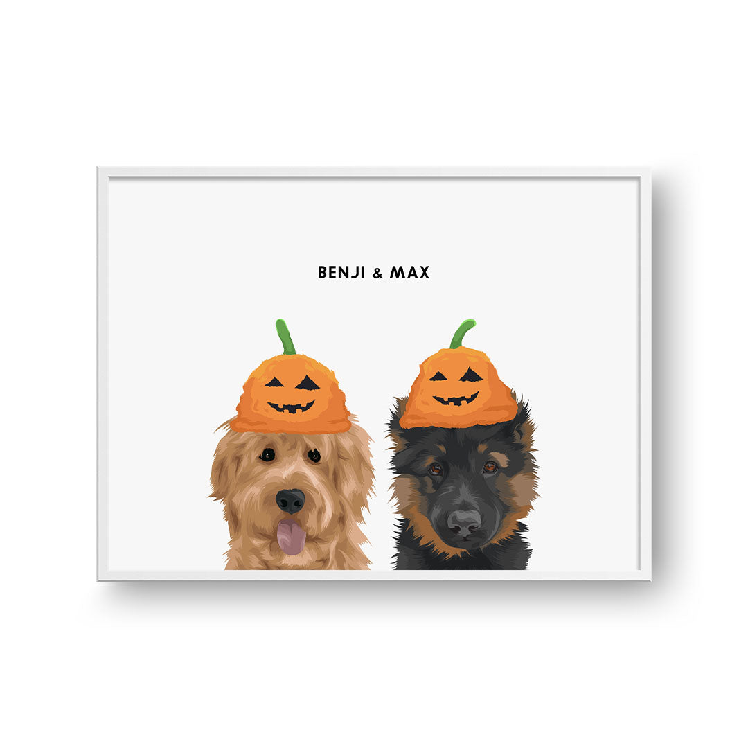 Halloween Pet Portrait - Two Pets